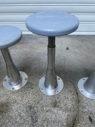 SGABELLI GIREVOLI VINTAGE ACCIAIO