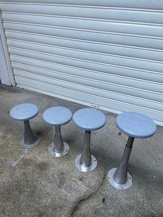 SGABELLI GIREVOLI VINTAGE ACCIAIO