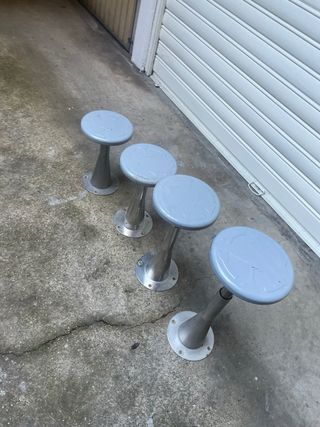 SGABELLI GIREVOLI VINTAGE ACCIAIO