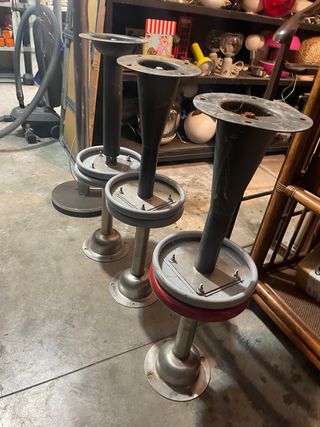 SGABELLI GIREVOLI VINTAGE ACCIAIO