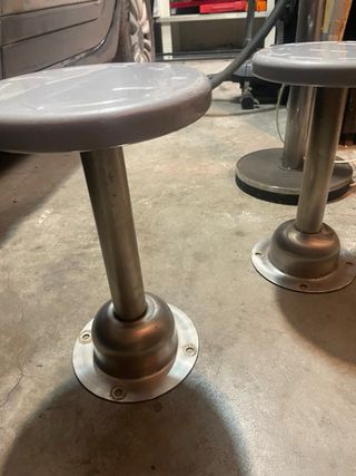 SGABELLI GIREVOLI VINTAGE ACCIAIO