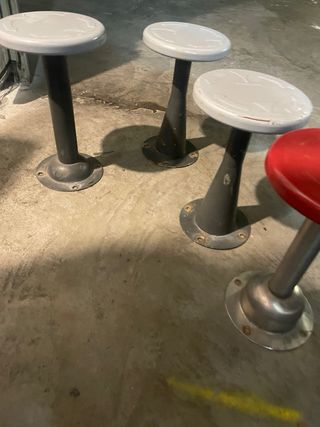 SGABELLI GIREVOLI VINTAGE ACCIAIO