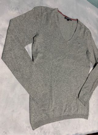 Jersey Tommy Hilfiger Gris Manga Larga S