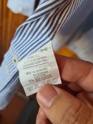 Camisa Riscas Azul e Branco Antonio Bacci