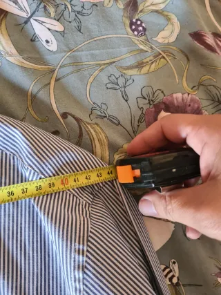 Camisa Riscas Azul e Branco Antonio Bacci
