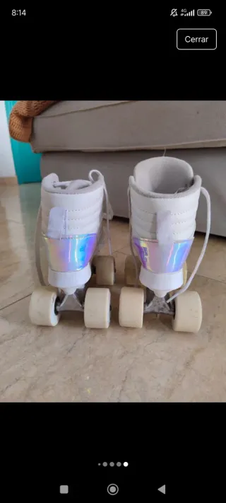 Patines de 4 ruedas blancos