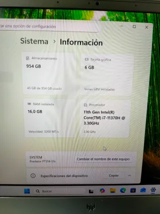 Portátil Acer Predator Triton 300 SE