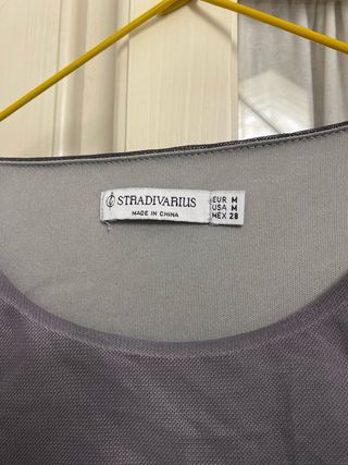 Vestido largo gris/negro fruncido