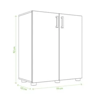 Armario bajo blanco 92x79x42cm