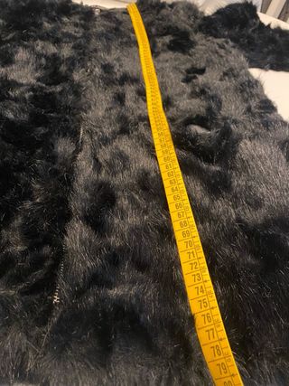 Abrigo pelo Zara negro Talla M