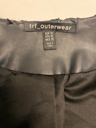 Abrigo pelo Zara negro Talla M