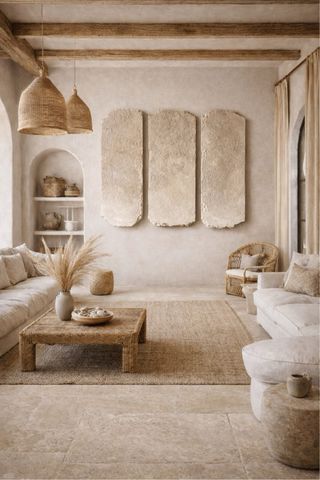 Conjunto de cuadros decorativos. Tríptico.