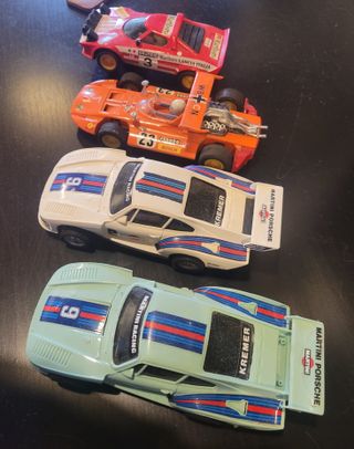 4 Coches Slot Scalextric Lancia Martini Porsche