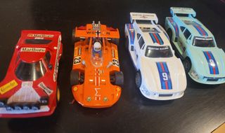 4 Coches Slot Scalextric Lancia Martini Porsche