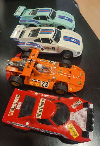 4 Coches Slot Scalextric Lancia Martini Porsche