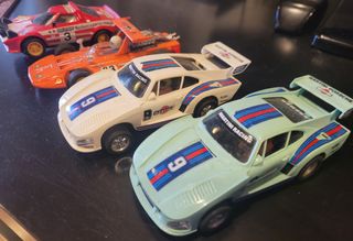 4 Coches Slot Scalextric Lancia Martini Porsche