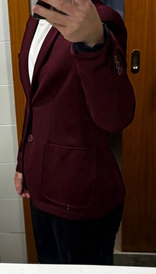 Americana hombre S color vino tinto) S ajustada