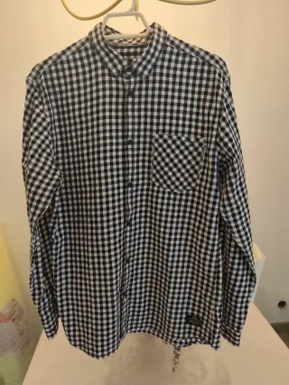 Camisa Black and Jones cuadros blanco y negro