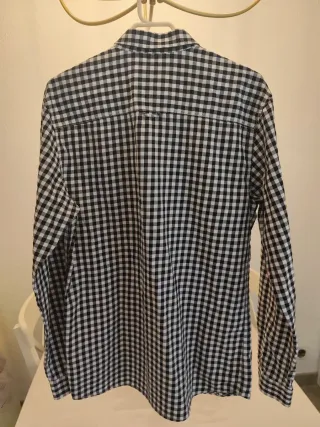 Camisa Black and Jones cuadros blanco y negro