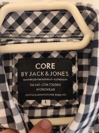 Camisa Black and Jones cuadros blanco y negro