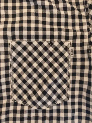 Camisa Black and Jones cuadros blanco y negro