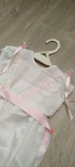 Vestido blanco ceremonia niña hasta 18 meses