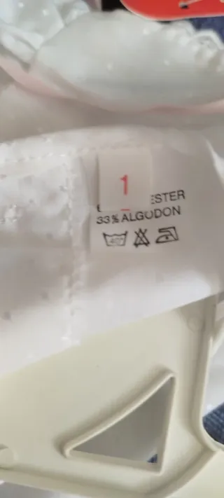 Vestido blanco ceremonia niña hasta 18 meses