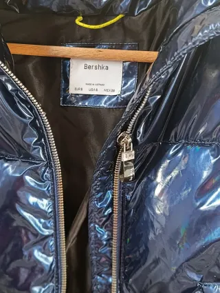 Chaqueta Bershka azul brillante mujer