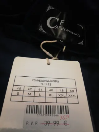 Abrigo azul oversize, pelo en la capucha opcional