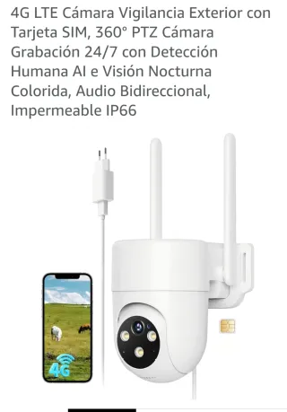 Cámara Vigilancia 4G LTE Exterior