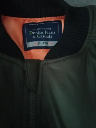 Chaqueta bomber verde niño