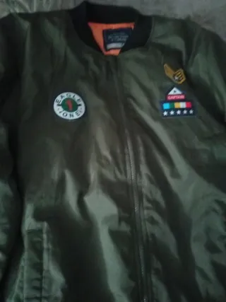 Chaqueta bomber verde niño