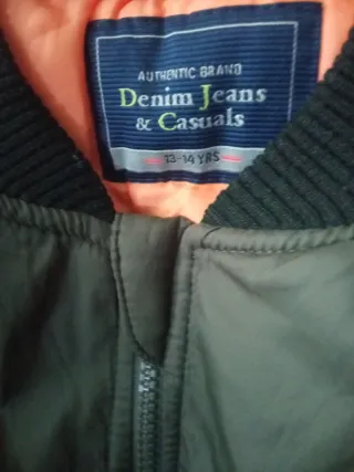 Chaqueta bomber verde niño