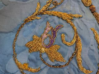 Manto Virgen Celeste Bordado Oros XIX