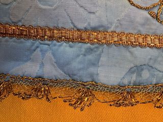 Manto Virgen Celeste Bordado Oros XIX