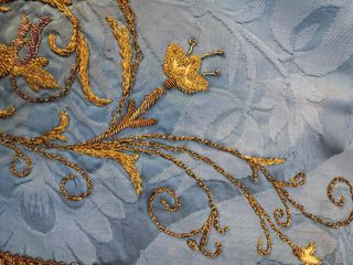 Manto Virgen Celeste Bordado Oros XIX
