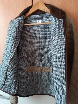 Abrigo acolchado señora beige