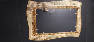 Vassoio decorativo oro con cristalli