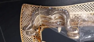 Vassoio decorativo oro con cristalli