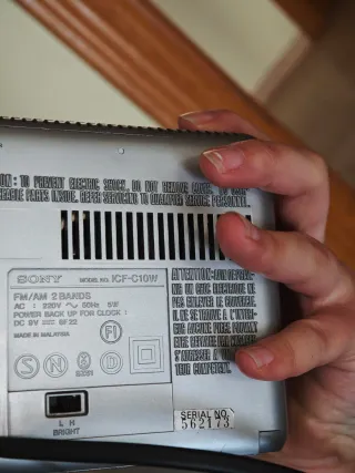 Radio despertador digital AM/FM Sony Dream Machin