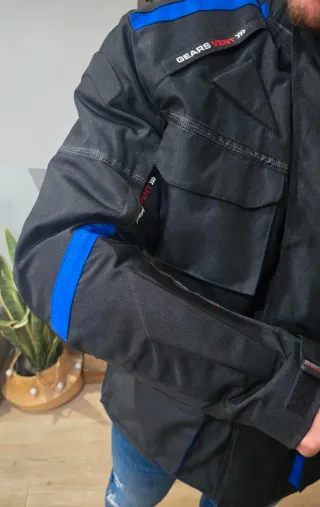 Chaqueta protección moto con doble forro