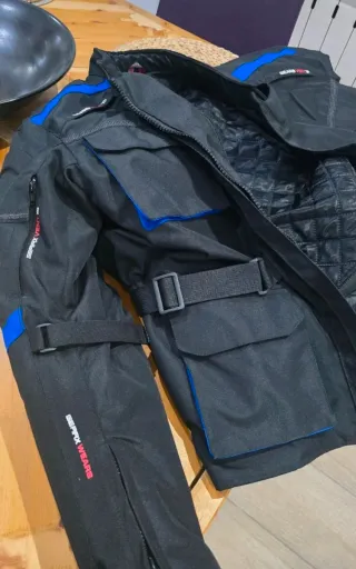 Chaqueta protección moto con doble forro
