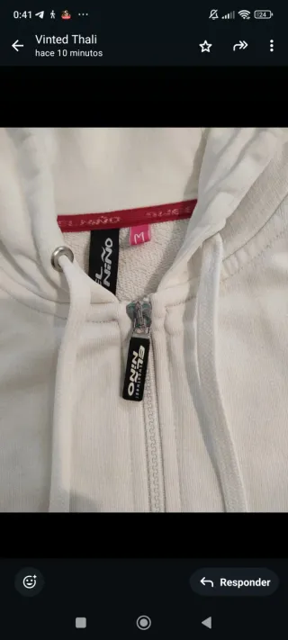 Sudadera El Niño Tarifa Blanca Logo Dibujo