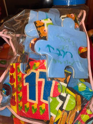 Puzzle Suelo Niños Números y Animales