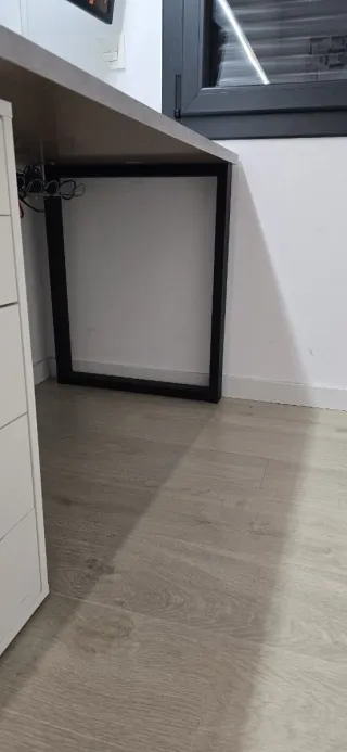 Conjunto Escritorio Despacho Gris y Blanco