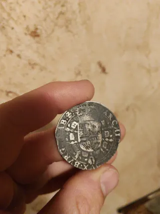 Medio Patagón 1635 Felipe IV Plata