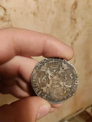 Medio Patagón 1635 Felipe IV Plata