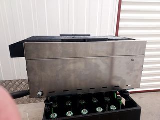 Barbacoa a Gas con piedra volcánica con regulador.