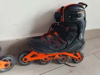 Patines Oxelo Talla 44 Negro/Naranja