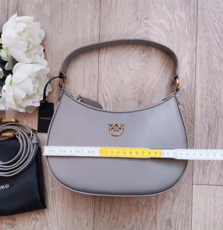 Borsa Pinko Half Moon Grigia